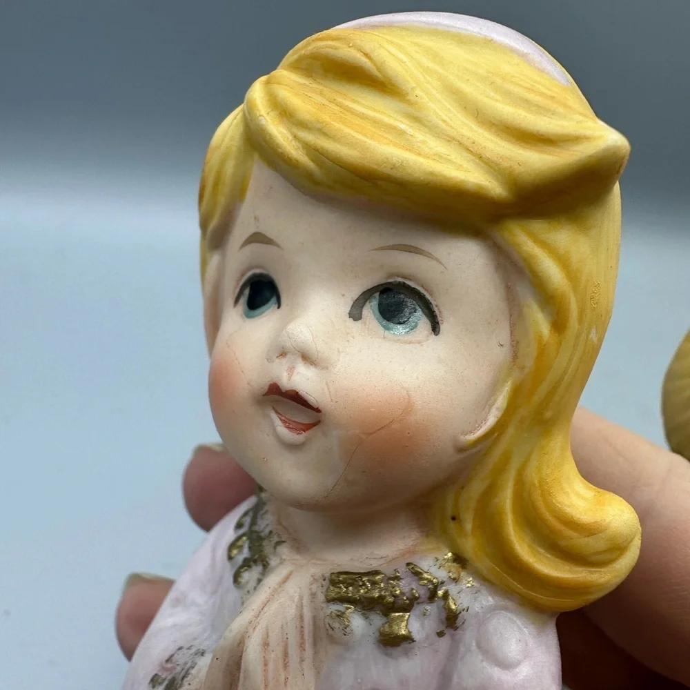 Homco vintage praying boy & girl figurines
